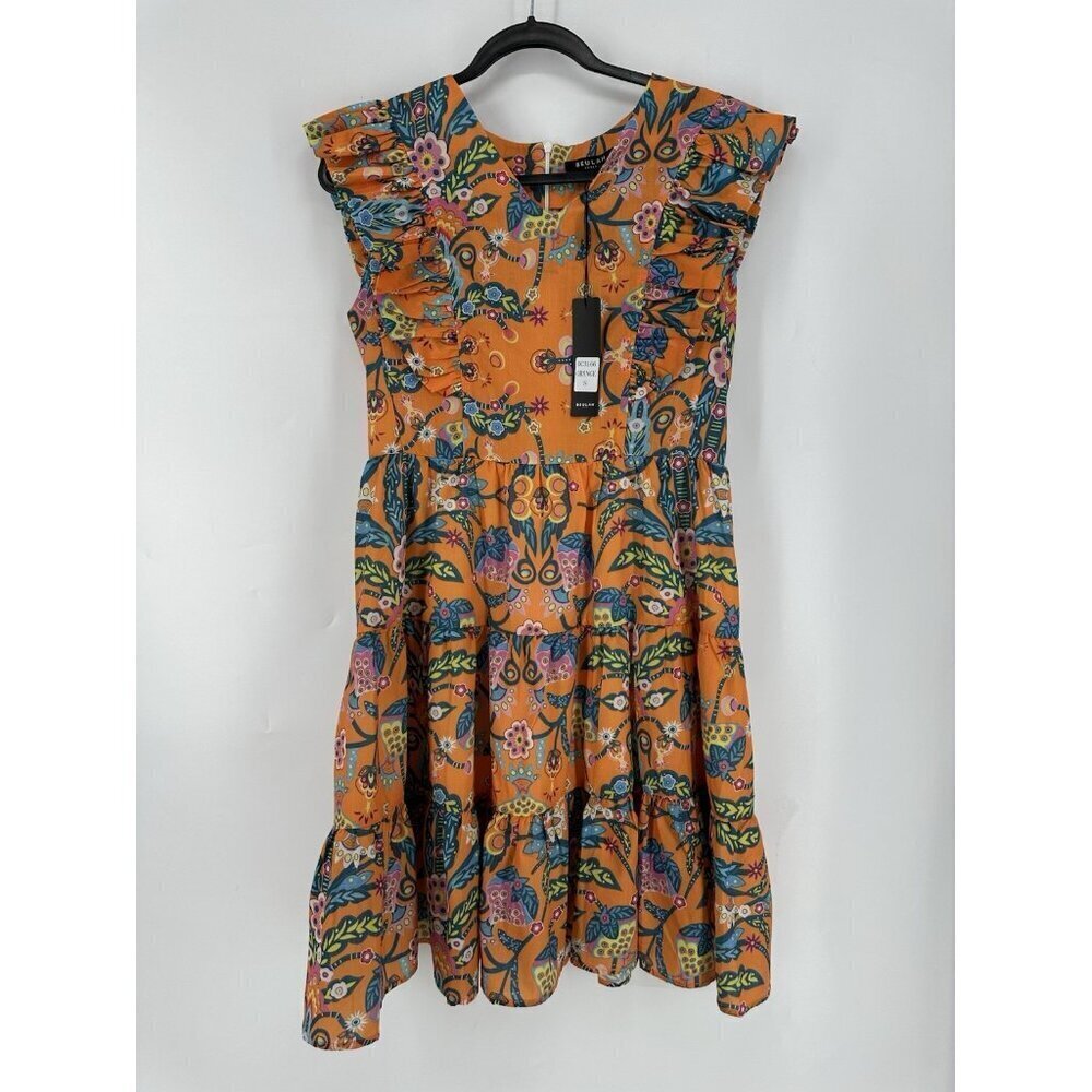Tuckernuck Beulah Floral Ruffled Sleeveless Mini Dress Women’s S NWT